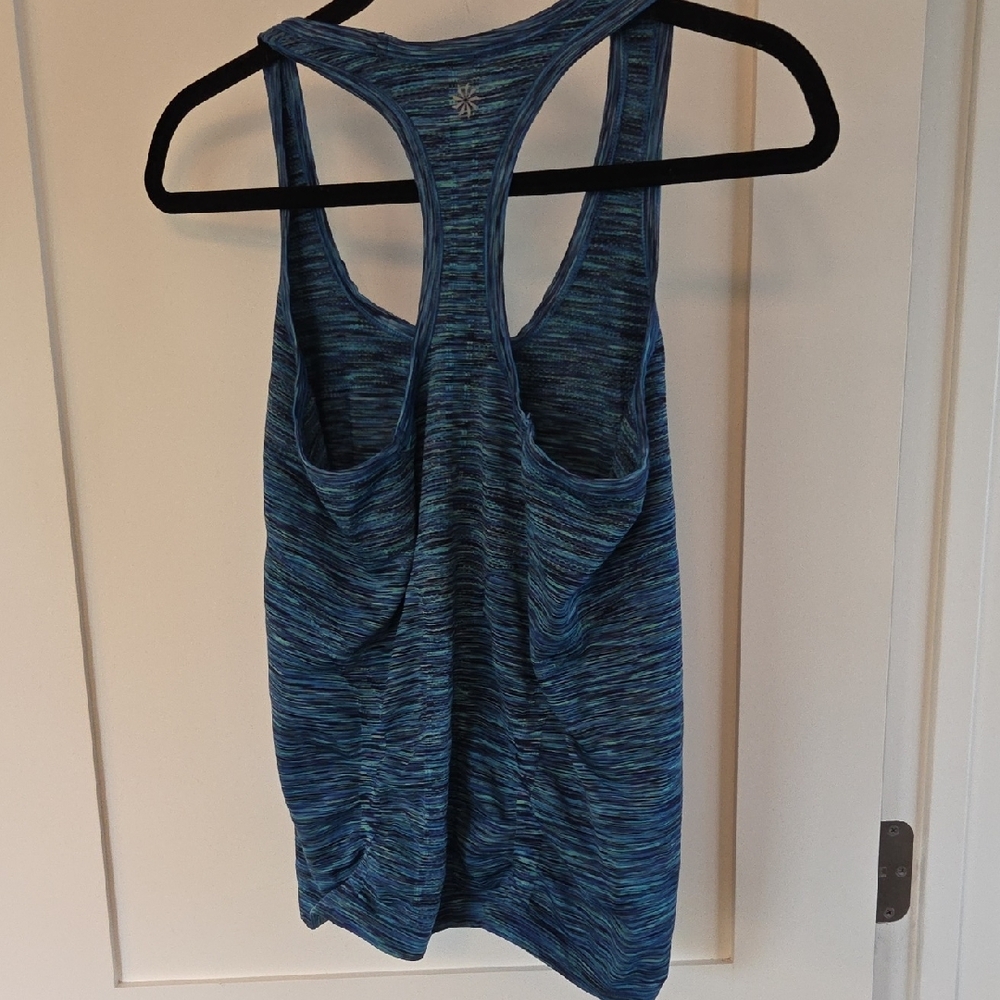 Athleta Multitone Blue Racerback Tank Top - Picture 4 of 4